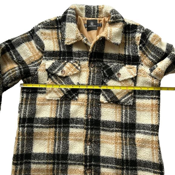 Volcom Silent Sherpa Jacket Hazelnut Womens Size S - Picture 8 of 16